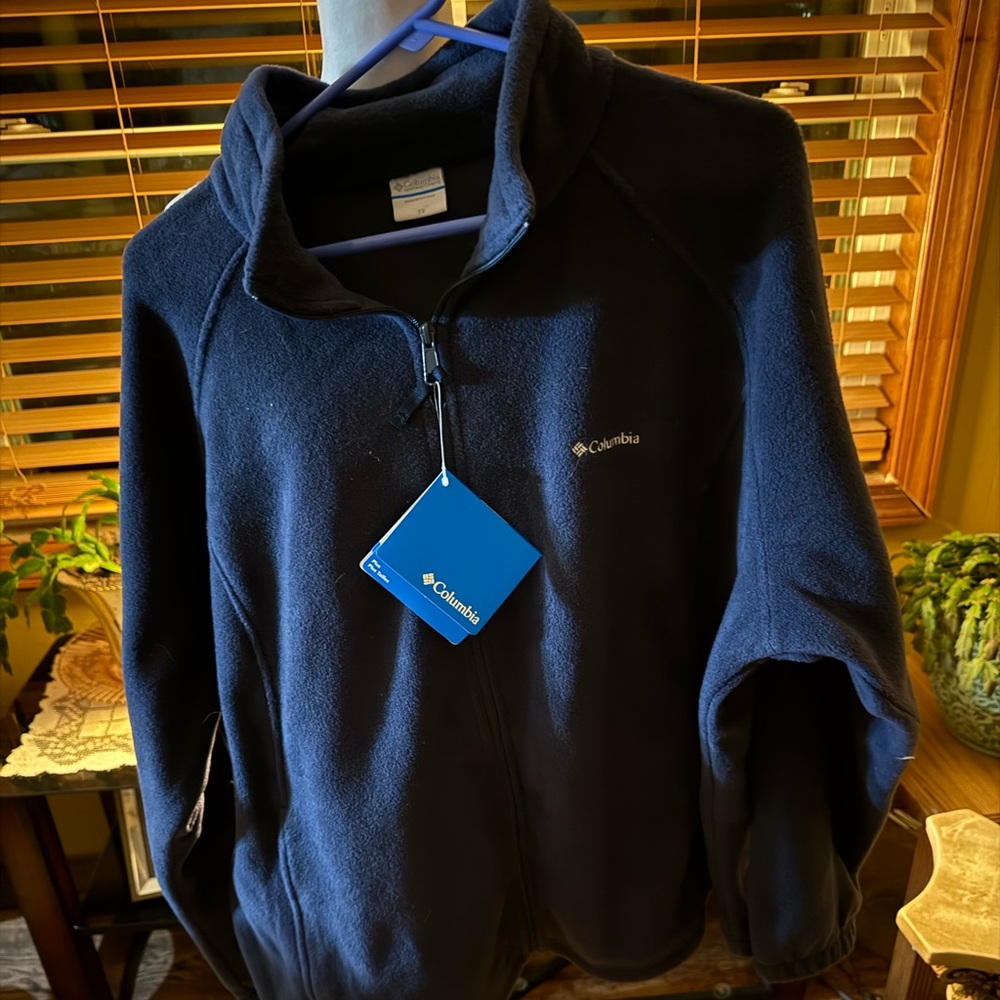 Columbia Blue Fleece Outdoor Jacket 3x